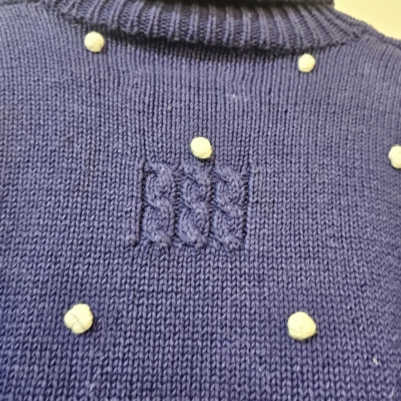 Marisa Christina Blue Polar Bear Sweater With Flaw - Picture 12 of 12